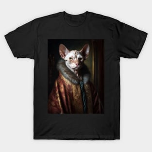 Royal Portrait of a Sphynx Cat T-Shirt